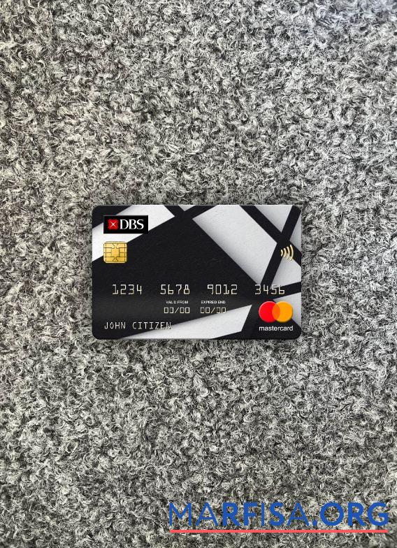 Printable Singapore DBS bank mastercard photolook front template